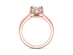 Заредете изображението в галерията: Tulira – годежен пръстен с кръгъл диамант 1.30 ct в 14К розово злато

