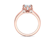 Tulira – годежен пръстен с кръгъл диамант 1.30 ct в 14К розово злато