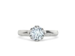 Tulira – годежен пръстен с кръгъл диамант 1.30 ct в 14К бяло злато