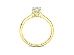 Vela – годежен пръстен солитер с диамант 0.50 ct в 14K жълто злато