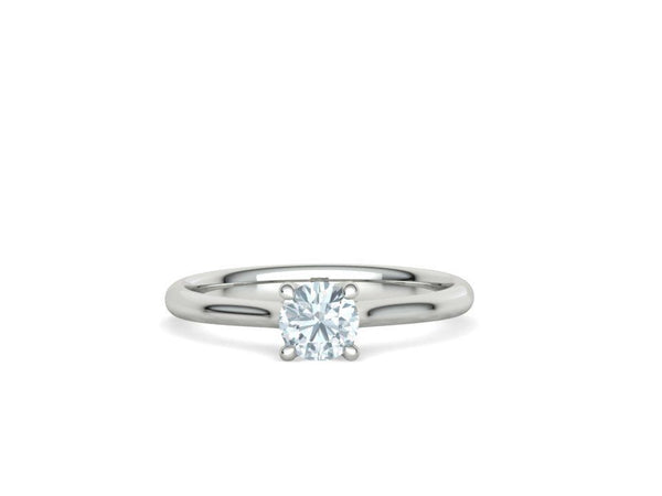 Vela – годежен пръстен солитер с диамант 0.50 ct в 14K бяло злато