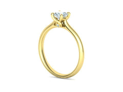 Vela – годежен пръстен солитер с диамант 0.50 ct в 14K жълто злато