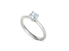 Vela – годежен пръстен солитер с диамант 0.50 ct в 14K бяло злато