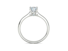 Vela – годежен пръстен солитер с диамант 0.50 ct в 14K бяло злато