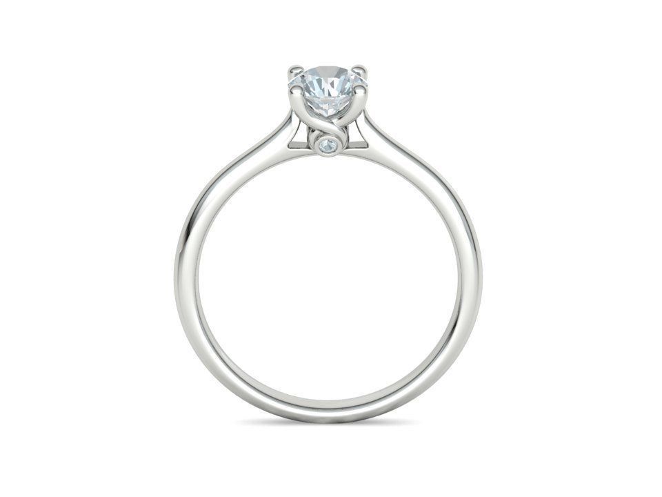 Vela – годежен пръстен солитер с диамант 0.50 ct в 14K бяло злато