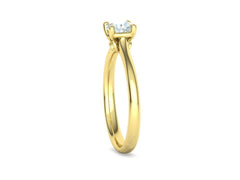 Vela – годежен пръстен солитер с диамант 0.50 ct в 14K жълто злато
