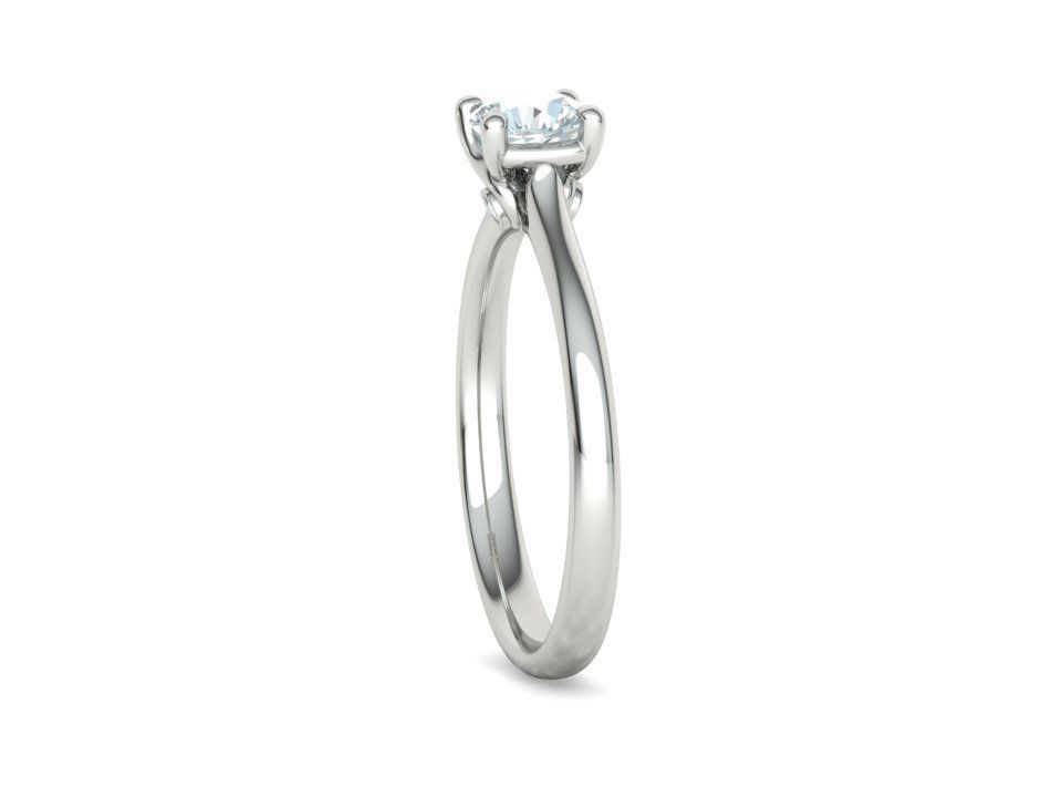 Vela – годежен пръстен солитер с диамант 0.50 ct в 14K бяло злато