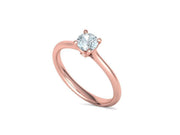 Vela – годежен пръстен солитер с диамант 0.50 ct в 14K розово злато