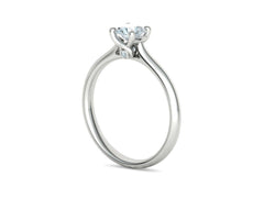 Vela – годежен пръстен солитер с диамант 0.50 ct в 14K бяло злато
