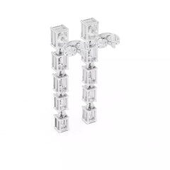 Vertice – обеци, висящи с диаманти 3 ct, от 14К бяло злато