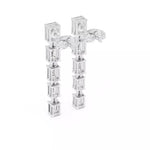 Заредете изображението в галерията: Vertice – обеци, висящи с диаманти 3 ct, от 14К бяло злато
