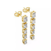 Vertice – обеци, висящи с диаманти 3 ct, от 14К жълто злато