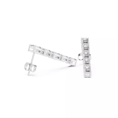 Vertice – обеци, висящи с диаманти 3 ct, от 14К бяло злато