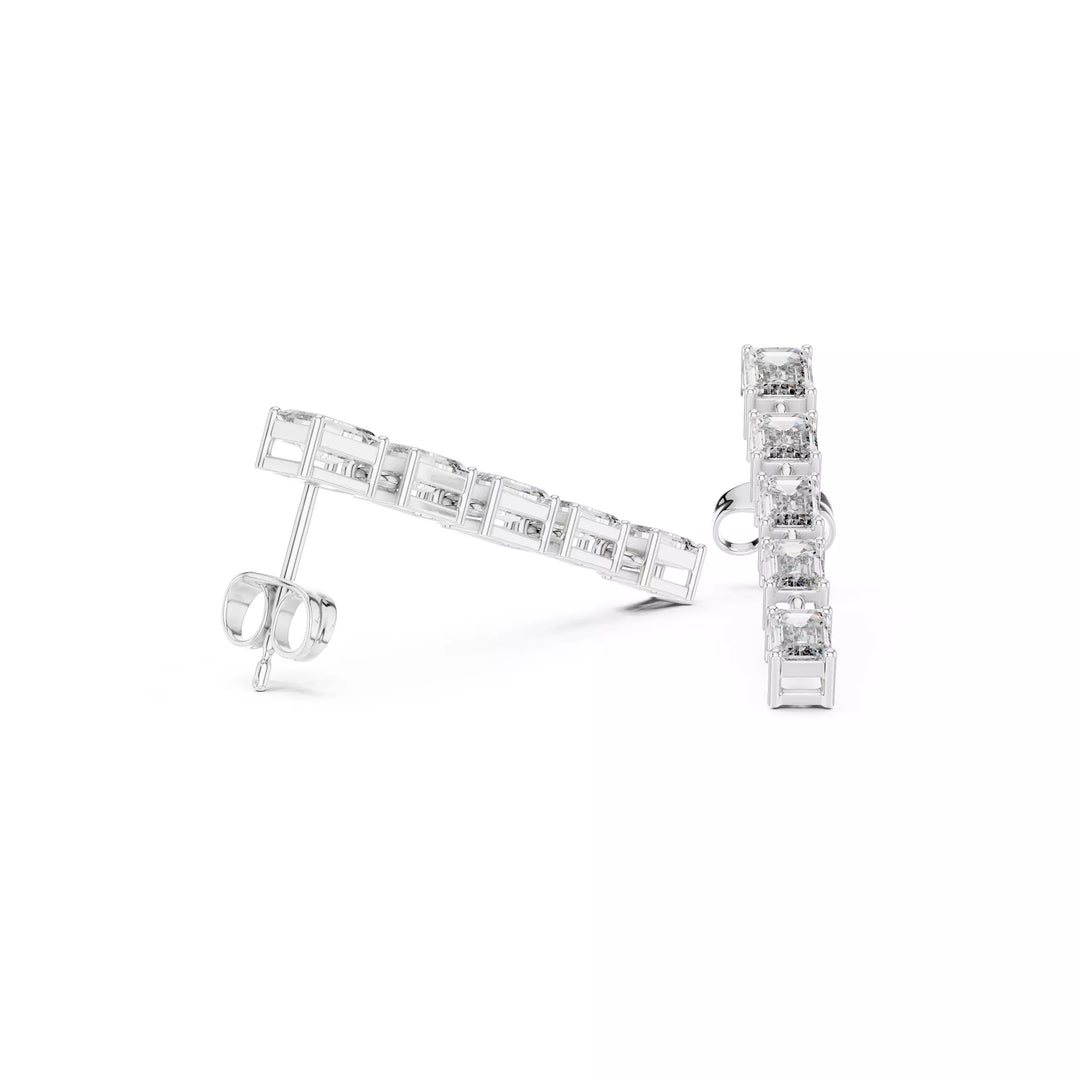 Vertice – обеци, висящи с диаманти 3 ct, от 14К бяло злато