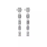Заредете изображението в галерията: Vertice – обеци, висящи с диаманти 3 ct, от 14К бяло злато
