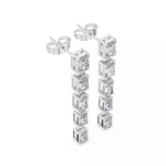 Заредете изображението в галерията: Vertice – обеци, висящи с диаманти 3 ct, от 14К бяло злато
