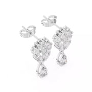 Virelia – обеци, висящи с диаманти от 14К бяло злато