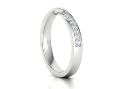 Aeterna – Брачни халки с диаманти с усукана линия в бяло злато